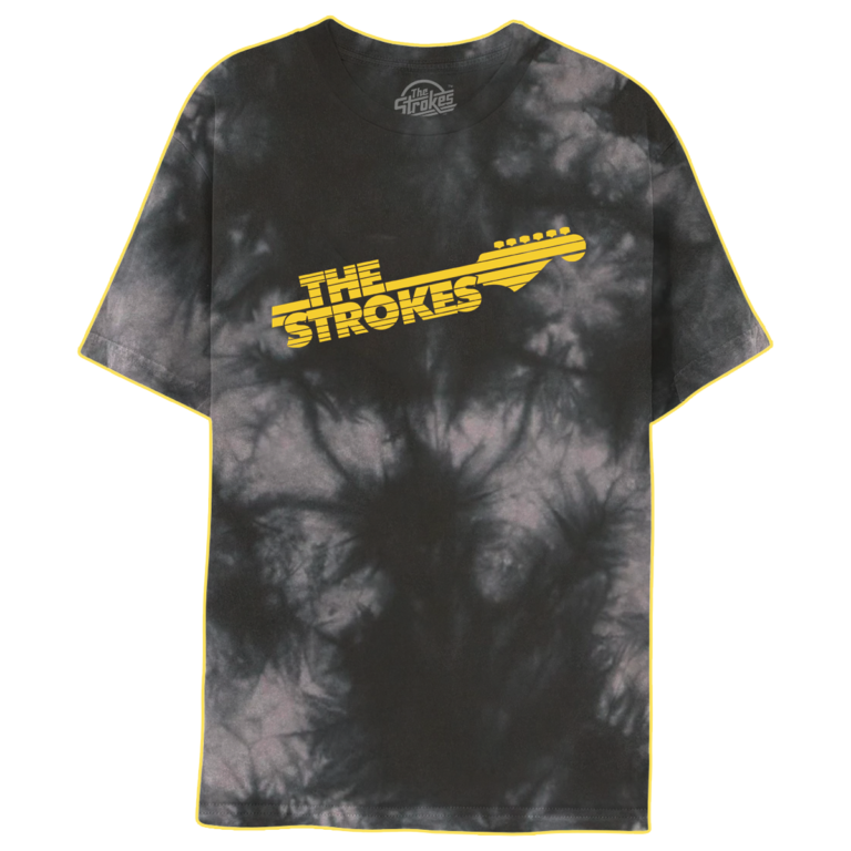 The Strokes Guitar Design Tie-Dye Tee